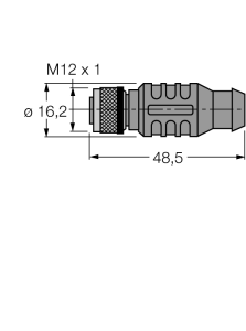 PROFIBUS кабель: оболочка кабеля PUR - RKSW-D9T451-0,3M - 6915765 Turck