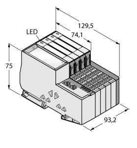 Комплект PROFINET IO в IP20 - TI-BL20-E-PN-8 - 7030470 Turck 