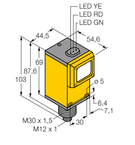 Фотоэлектрический датчикретро-рефлективный датчик - Q45BB6LVQ5 - 3038665 Turck