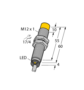 Индуктивный датчик - NI4-M12-AZ31X - 13032 Turck