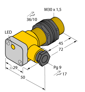 Индуктивный датчик - NI15-P30SK-Y1X - 40411 Turck