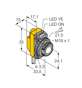 Ультразвуковой датчикдиффузионный датчик - QS18UPAE - 3073165 Turck 