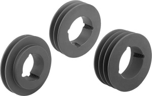 Norelem 22070 V-belt pulleys, grey cast iron for mounting with taper clamping