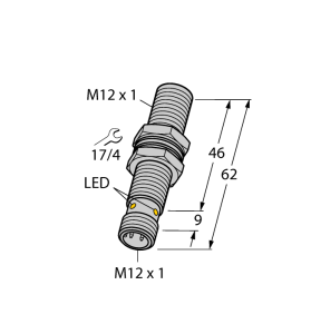 Индуктивный датчик - BI4U-M12E-AP6X-H1141 - 1634845 Turck