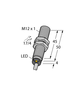 Индуктивный датчик - BI6U-M12-VP6X - 1644803 Turck