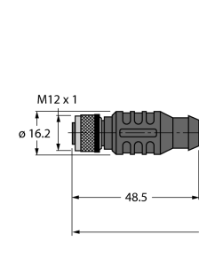 Кабель Industrial Ethernetоболочка кабеля PUR 4-полярный - RKSD-RJ45-441-0,5M/S2174 - 6914224 Turck