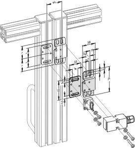 Schmersal. Safety switch with separate actuator - Mounting set MS AZ 17 P