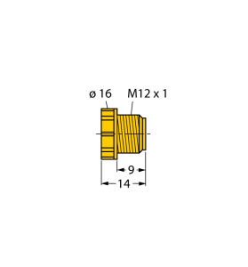 Принадлежности для кабелей приводов/датчиковM12 x 1 Защитная крышка - VS-M12-YE Turck