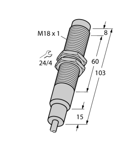 Индуктивный датчикс расширенным диапазоном температуры - NI8-EM18-AP6/S907 - 4611231 Turck