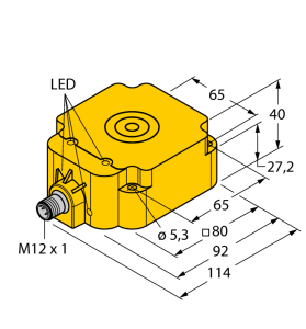 Индуктивный датчик - NI75U-Q80-AP6X2-H1141 - 1625855 Turck