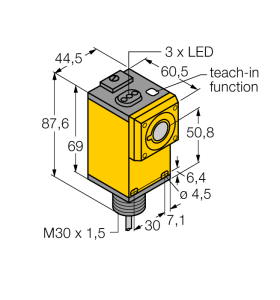 Ультразвуковой датчикдиффузионный датчик - Q45ULIU64ACR - 3047551 Turck 