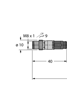 Кабель Industrial EthernetОболочка кабеля PUR - PSGS4M-4414-2M - 6932988 Turck