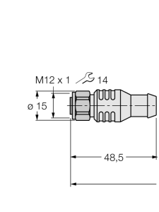 "Разъем M12 x 1 ""мама"" - FB-RK4.5T-10/S2500 - 7030282 Turck"