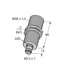 Ультразвуковой датчикдиффузионный датчик - RU130U-M30M-2UP8X2-H1151 - 1610034 Turck 