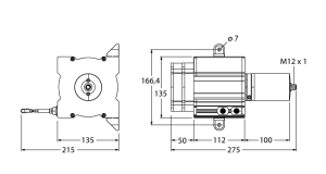 Тросиковые - DW15000-135-7E-H1141 - 1544558 Turck