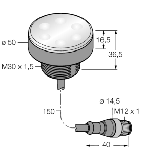 Подсветка рабочего местаSpotleuchte - WL50QP - 3013482 Turck 