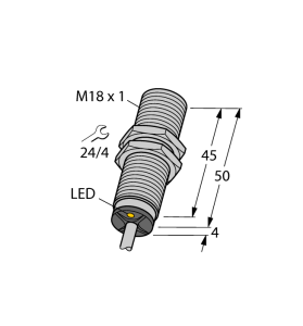 Индуктивный датчик - BI8U-M18-AP6X - 1644733 Turck
