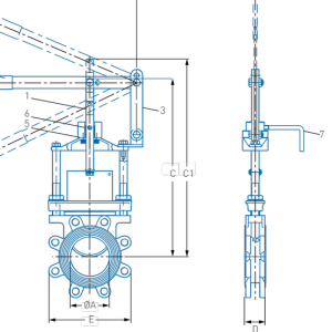 Шиберно-ножевые задвижки Keystone Figure 459