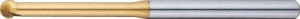 Misumi TSC series carbide ball end mill, spherical, 2-flute / stub, long neck model