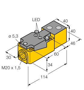 Ультразвуковой датчикотражательного действия - RU100-CP40-AP6X2 - 16100 Turck 