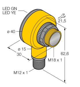 Фотоэлектрический датчикдиффузионный датчик - T18SP6DQ - 3034631 Turck