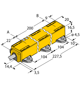 Индуктивный датчик линейного перемещения - Li200P1-Q17LM1-LiU5X2 - 1590732 Turck