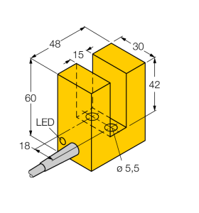 Индуктивный датчикщелевой тип - SI15-K30-Y1X - 1007601 Turck