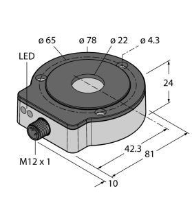 Бесконтактный кодер - Ri360P0-EQR24M0-INCRX2-H1181 - 1590912 Turck