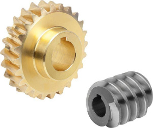 Norelem 22500 Worm gears, right-hand centre distance 50 mm