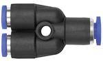 Riegler 148885 Вставной Y-образный соединитель, серия Blue, миниатюрный, редукционный, шланг, вн. диаметр O 4/3 141.0403M