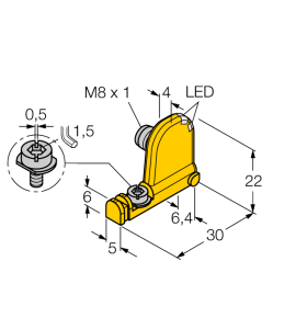 Датчик магнитного полядля пневмоцилиндров - BIM-UNT-AP6X2-V1131 - 4685727 Turck