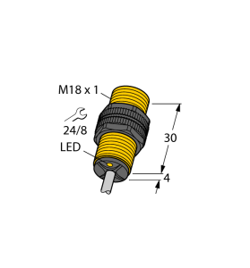 Индуктивный датчикс расширенным диапазоном температуры - BI5-P18-Y1X/S97 - 4035001 Turck