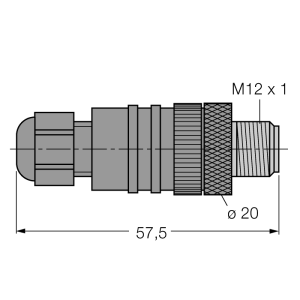 Аксессуары для BL67круглый разъем M12 x 1 с датчиком Pt1000 - BL67-WAS5-THERMO - 6827197 Turck