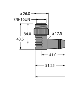 Полевой кабель для CAN (DeviceNet™, CANopen)Оболочка кабеля TPE - WSM-WKM5711-0,5M - 6602014 Turck