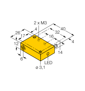Индуктивный датчик - NI4-Q12-AZ31X - 13102 Turck