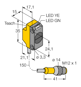 Фотоэлектрический датчикдиффузионный датчик - QS18EP6WQ5 - 3069219 Turck