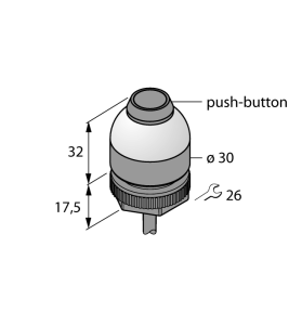 Pick-to-Lightдатчик положенияКнопка для выбора процессов - K30APPBGRC - 3017596 Turck 