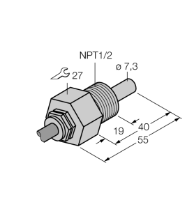 Мониторинг потокаПогружного типа без встроенной оценочной электроники - FCS-N1/2A4-NA - 6871309 Turck 
