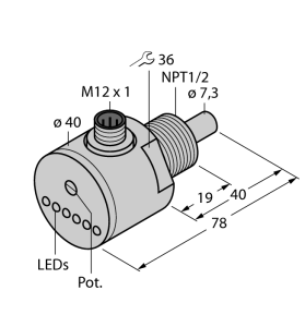Мониторинг потокапогружного типа с оценочной электроникой - FCS-N1/2A4-AP8X-H1141 - 6871004 Turck 