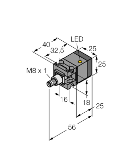 Индуктивный датчик - BI10U-CA25-AP6X2-V1131 - 1625632 Turck