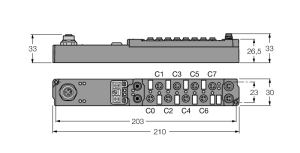 Piconet® соединительный модуль для PROFINET4 цифровых входных фильтров, 3 мс4 цифровых выходов, 0.5 А - SPNL-0404D-0003 - 6824478 Turck 