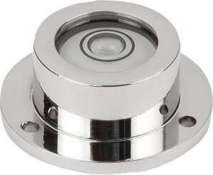 Norelem 21800_A Bullseye levels in frame to screw on, Form A with screw-on flange