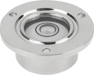 Norelem 21800_B Bullseye levels in frame to screw on, Form B with flange