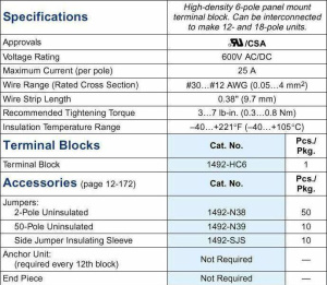 Allen-Bradley 1492-HC6 1492 Блоки панельного монтажа