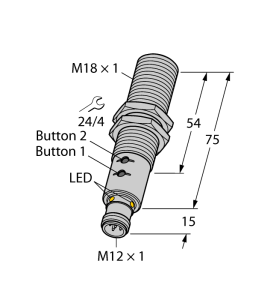 Ультразвуковой датчикдиффузионный датчик - RU130U-M18E-LIU2PN8X2T-H1151 - 1610026 Turck 