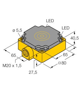 Индуктивный датчикс расширенным диапазоном температуры - NI40-CP80-FZ3X2/S97 - 1340510 Turck