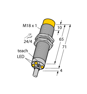 Индуктивный датчикмонитор скорости вращения - DTNI12U-M18E-AP4X3 - 1582234 Turck