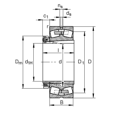 Самоустанавливающийся роликоподшипник 239/500-K-MB + H39/500-HG