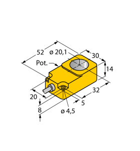 Индуктивный датчикс аналоговым выходом - BI20R-Q14-LU - 1535546 Turck