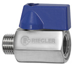 Riegler 103492 Миниатюрный шаровый кран, нержавеющая сталь 1.4401, IT/ET, G 1/4, DN 7 377.01-ES